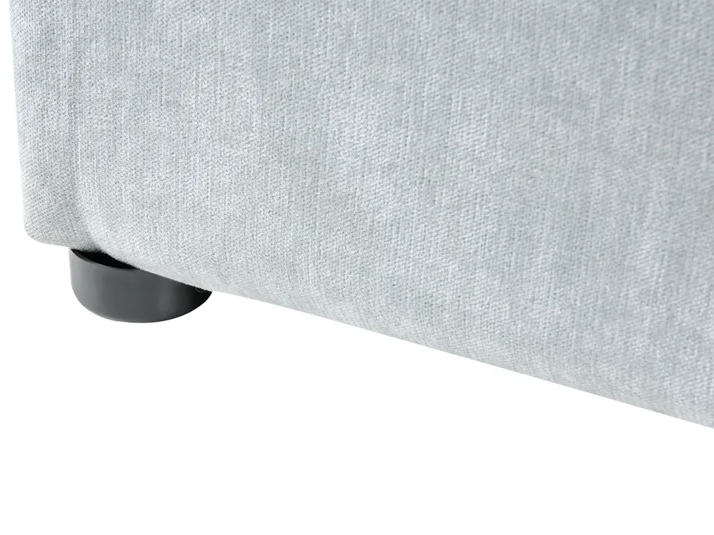Bett mit Stauraum QUILLIEN Chenillegewebe Hellblau 160 x 200 cm_989858