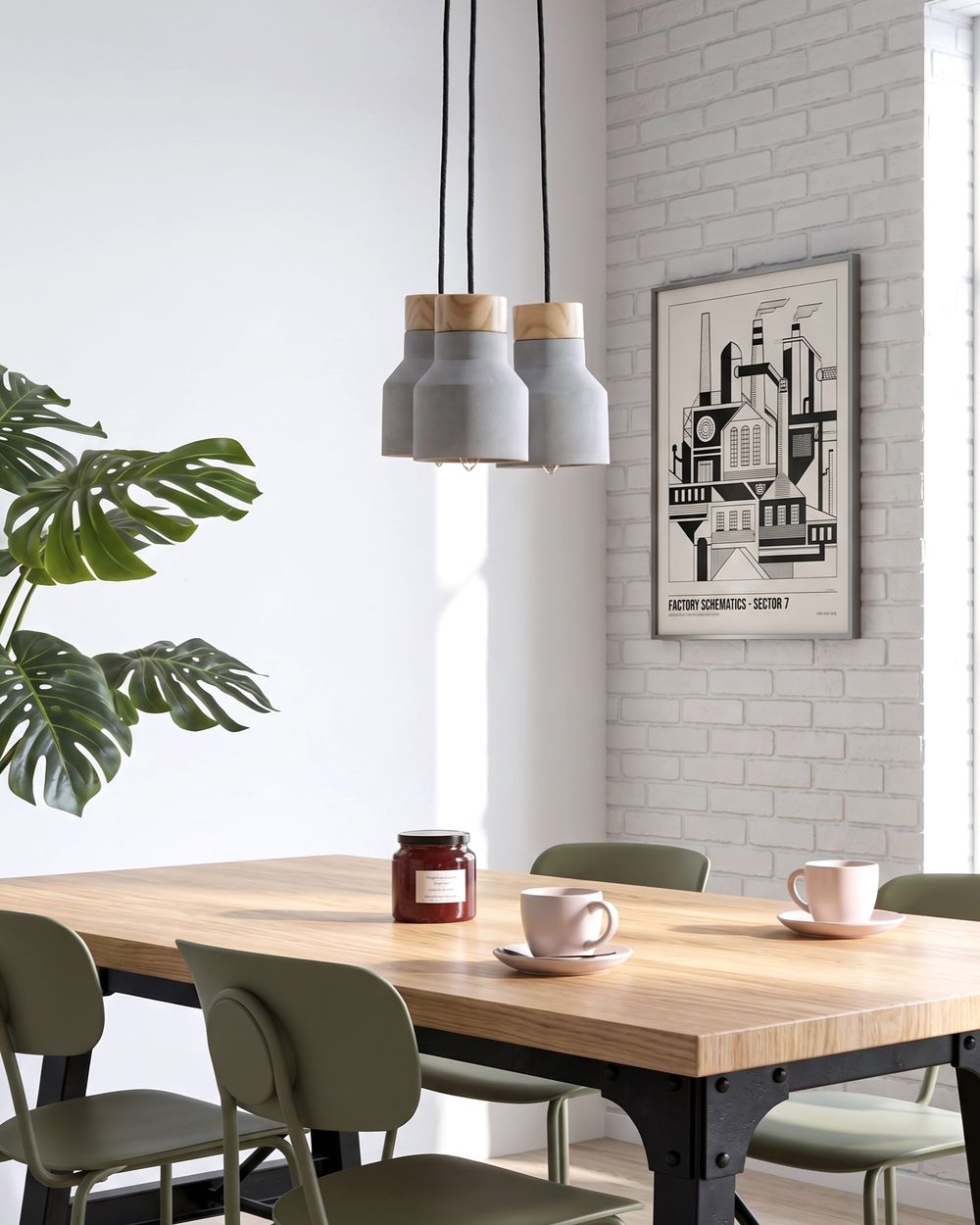 Pendant Lamp BAHT Concrete Grey