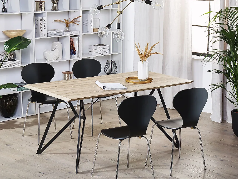 Tavolo da pranzo BUSCOT Marrone chiaro 160 cm 90 cm_1179624
