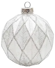 Conjunto de 42 bolas de Navidad ICELIGHT Vidrio Transparente/Blanco_1191833