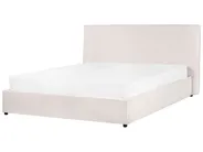 Bett mit Stauraum LAVAUR Samtstoff Cremeweiß 160 x 200 cm_870932