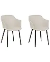Set of 2 Dining Chairs ELIM Light Beige