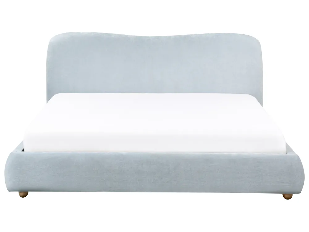 Ottoman Bed BLAGNAC Chenille Light Blue 180 x 200 cm (EU Super King)_971877