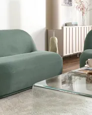 Divano 2 posti LOVBERG Tessuto Verde chiaro_1071733