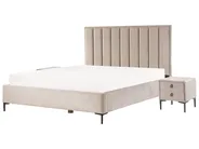 Set da camera da letto SEZANNE Velluto Tortora 180 x 200 cm_916898