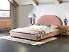 Bed Boucle VAUCLUSE 160 x 200 cm (EU King Size) Pastel Pink