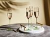 Lot de 4 flûtes à champagne 200 ml rose et vert DIOPSIDE_912621
