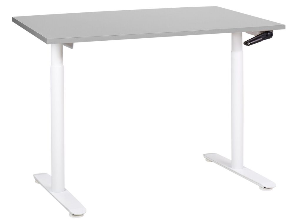 Escritorio de altura regulable manual DESTINAS 120 cm 72 cm Gris/Blanco