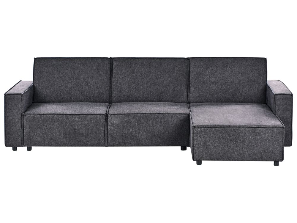 Hjørnesovesofa 3 personers ROMEDAL II Grafit Venstrevendt