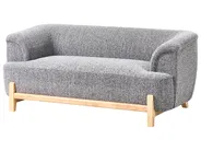 Set da salotto 5 posti ALNOR Tessuto Grigio scuro_1009845