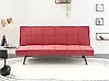 Sofa Bed 2 Seater HASLE Fabric Red