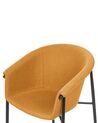 Sada 2 látkových jídelních židlí oranžové AMES_868283