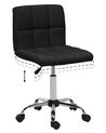 Silla de oficina de poliéster negro/plateado MARION_862665