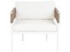 4 Seater Aluminium Garden Sofa Set White SERLA_930772