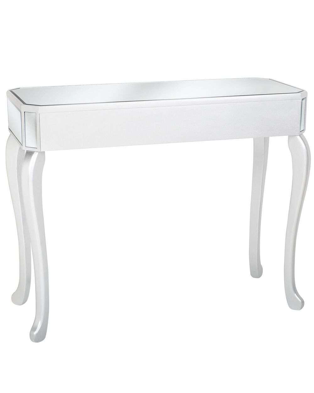 White console table with silver legs discount