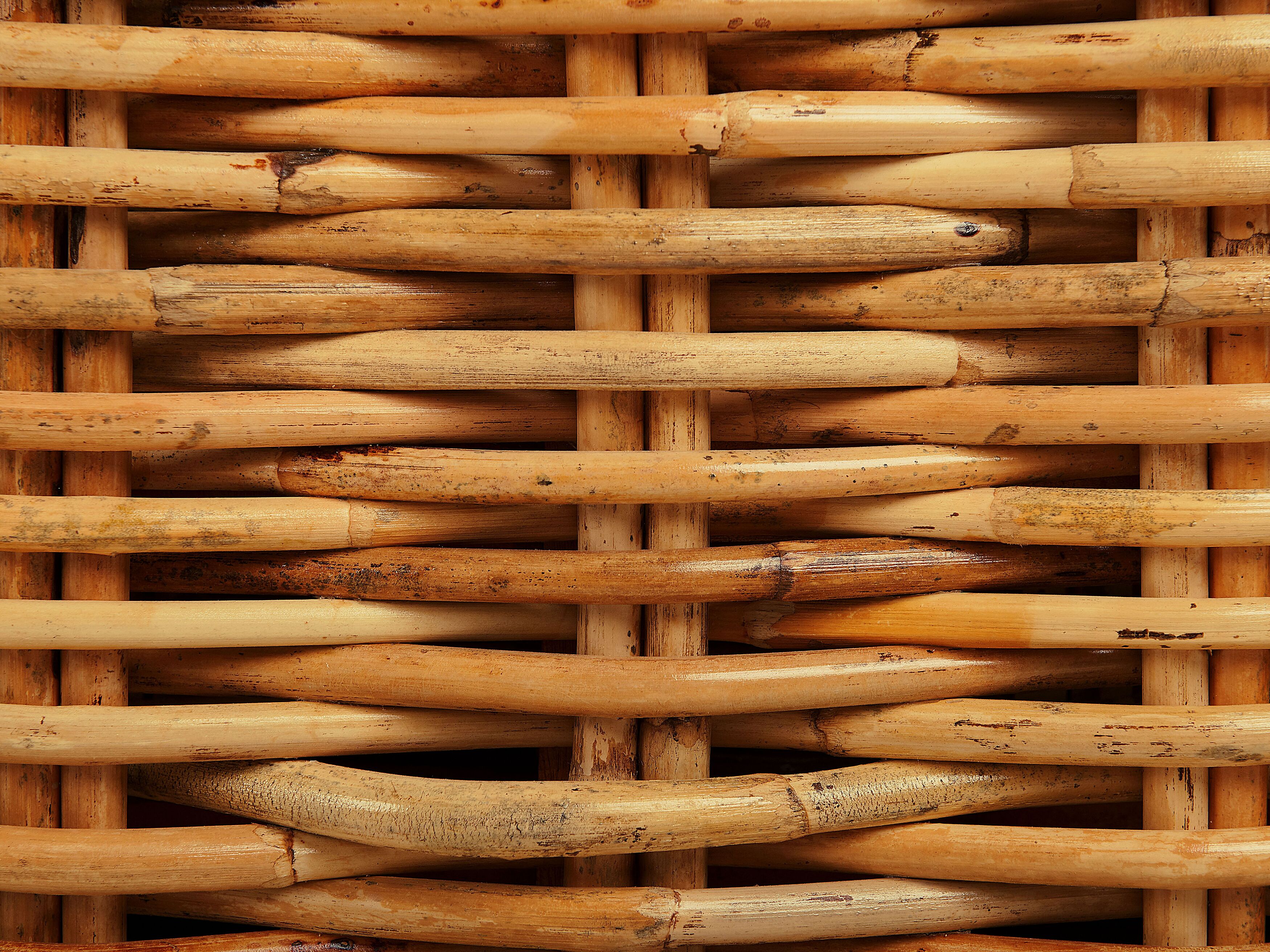 Garden Sofa 3 Seater FORLI Rattan Natural | Beliani.co.uk