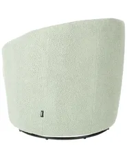 Swivel Armchair DAVIK Boucle Light Green_943673