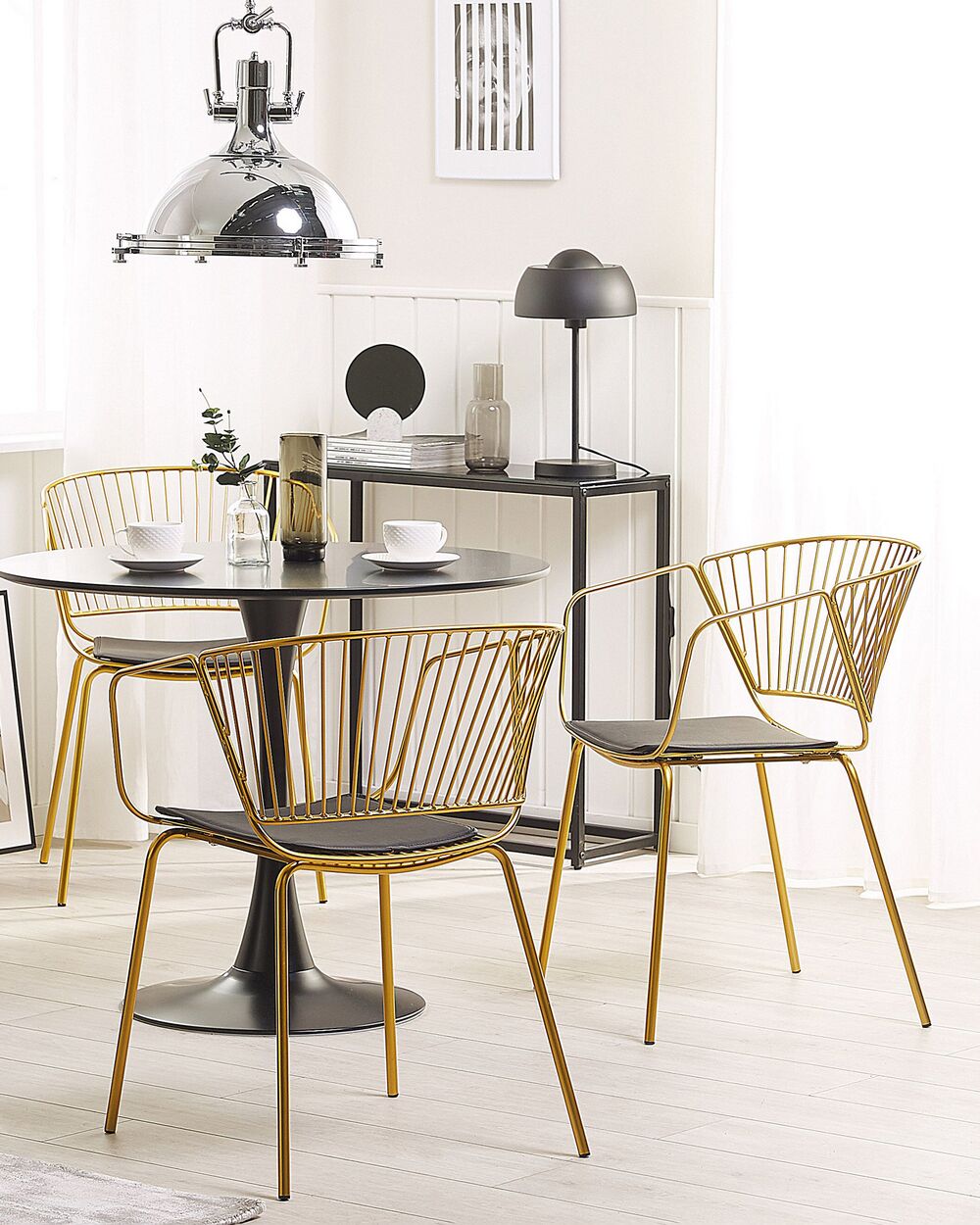 Metal dining chairs set of 2 discount