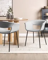 Set di 2 sedie da pranzo ELMA Grigio chiaro_1032199