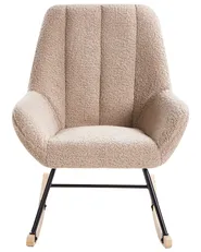 Poltrona a dondolo KINNO Bouclé Beige_974116
