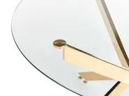 Dining Table MARAMO Gold 120 cm 120 cm Tempered Glass_875697