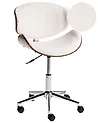 Desk Chair ROTTERDAM Boucle White