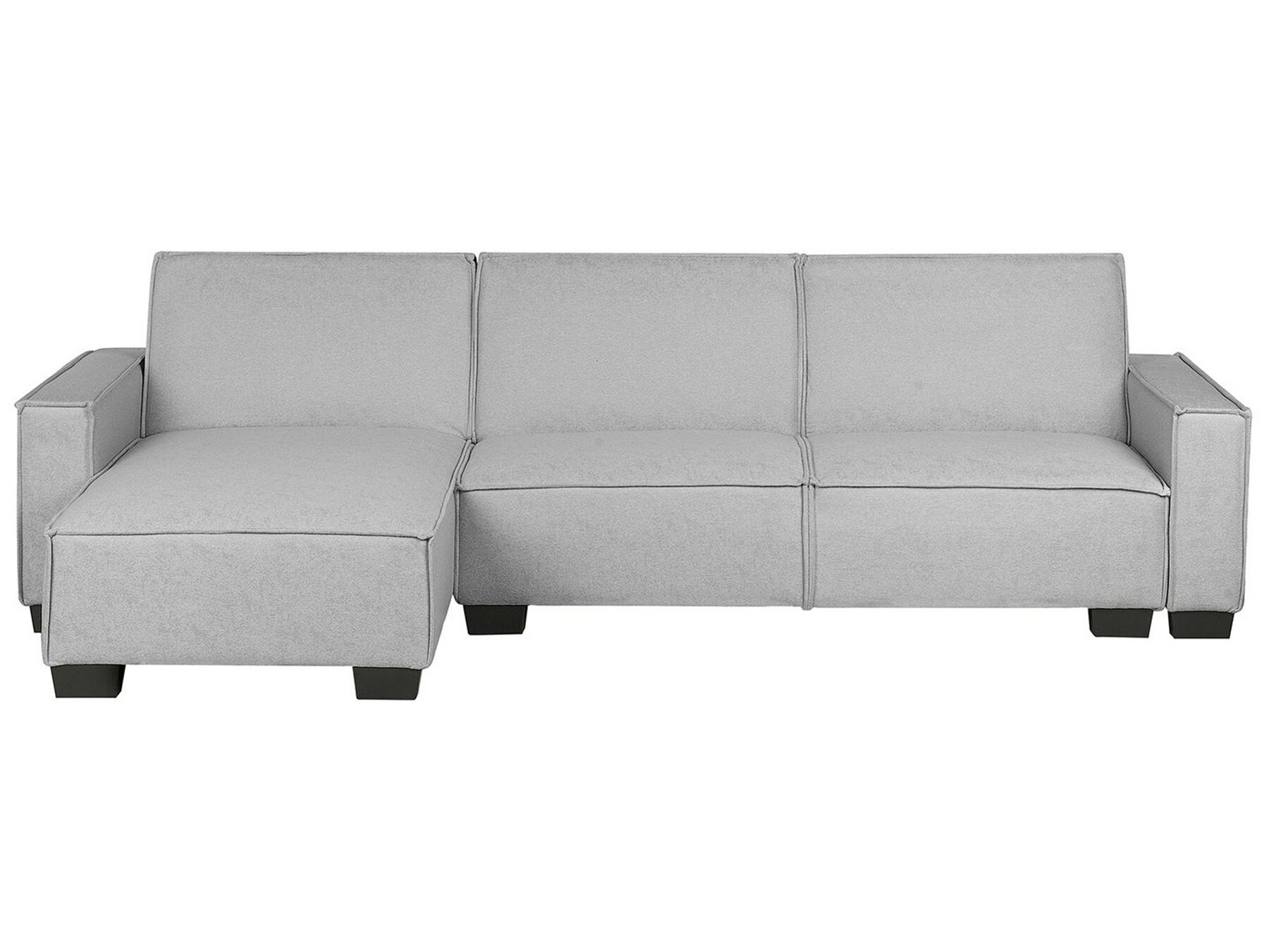 Right Hand Fabric Corner Sofa Bed Light Grey ROMEDAL_748906