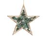 Seinäkoriste tähti vaalea puu/vihreä 45 x 45 cm HOSIO_787392