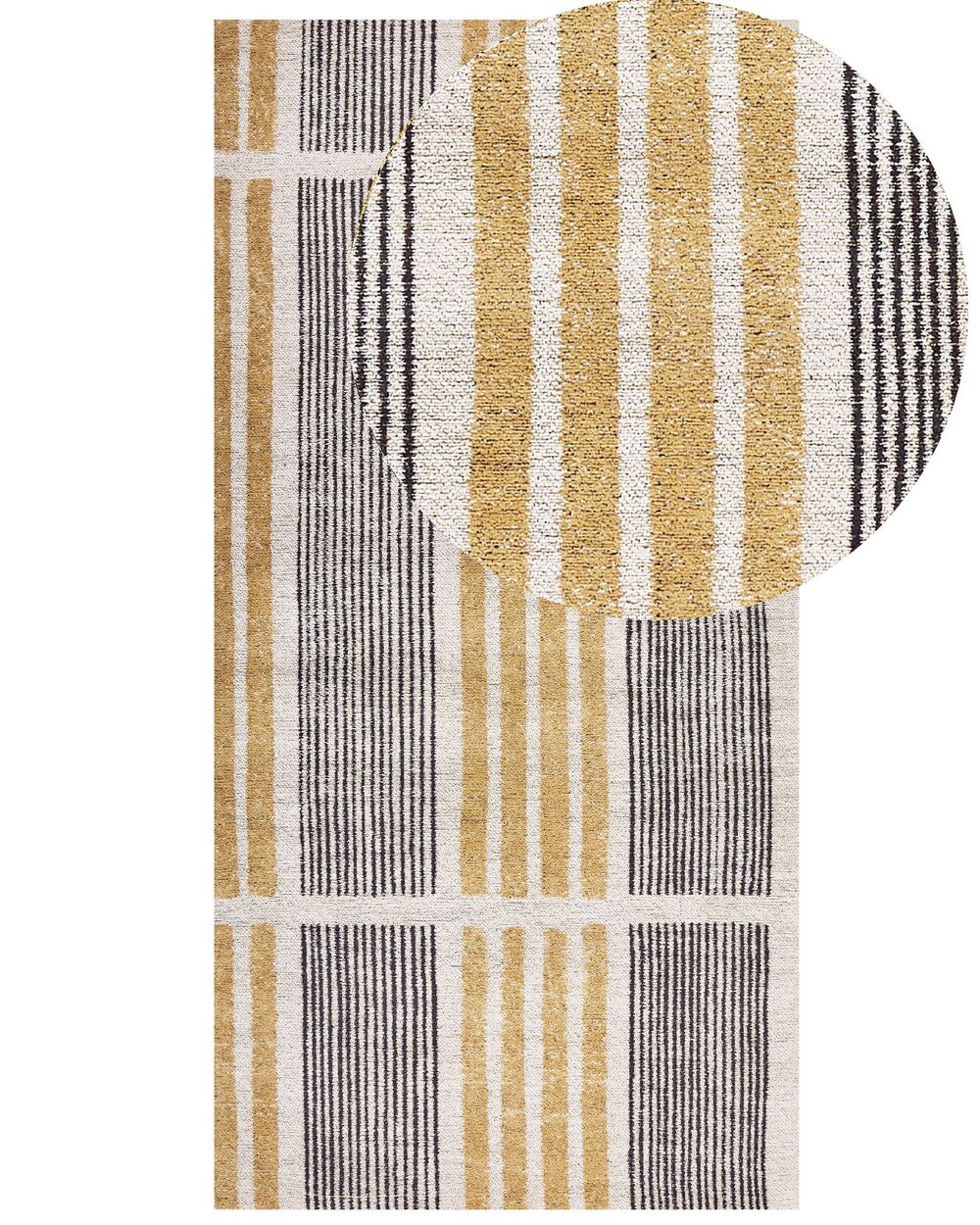 Rug KATRA Beige 80 x 150 cm Cotton