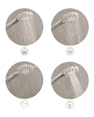 Shower Head and Hose Kit CHURUN 4-function Silver_1006549