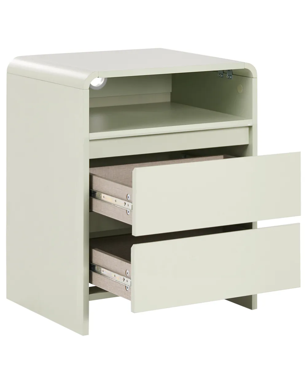 2 Drawer Bedside Table DORRIGO Light Green_1148622
