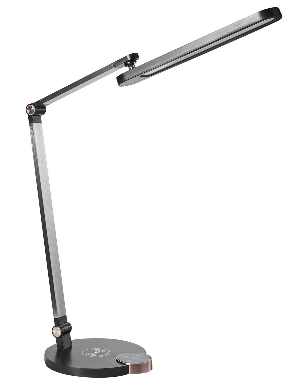 LED skrivebordslampe CAROY Med trådløs oplader Sort