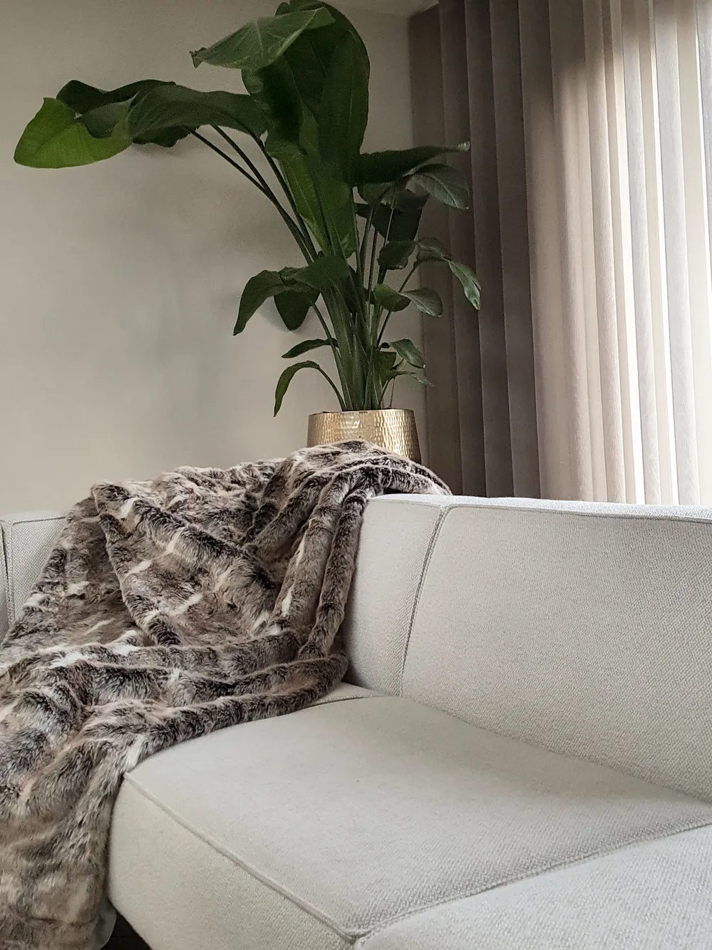 Blanket TADDART Fabric 150 x 200 cm Brown_820830