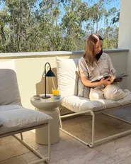 Garden Sofa Set 4 Seater PICO Metal Light Beige_1071667