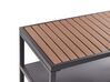 Steel Outdoor Kitchen Island with Sink Black and Light Wood AVETRANA_933435