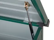 Skrzynia ogrodowa CEBROSA 165 cm 70 cm Metal Ciemnozielony_717752