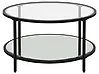 Coffee Table BIRNEY Tempered Glass Black