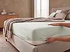 Fitted Sheet JANBU 180 x 200 cm Cotton Light Green