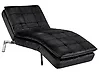 Chaise Longue LOIRET Velvet Black