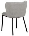 Conjunto de 2 sillas de comedor de bouclé gris MINA_884670