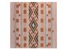 Alfombra de lana marrón/verde/naranja/rosa 200 x 200 cm YOMRA_848950