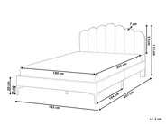 Bed Velvet SAUVIAN 180 x 200 cm (EU Super King) Taupe_1014574