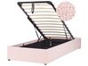 Boucle EU Single Size Ottoman Bed Pink DINAN_903658