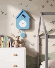 Pendulum clock BONNEVAL 24 cm with Cuckoo Blue_1146634