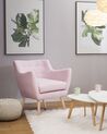 Rózsaszín kárpitozott fotel DRAMMEN _690035