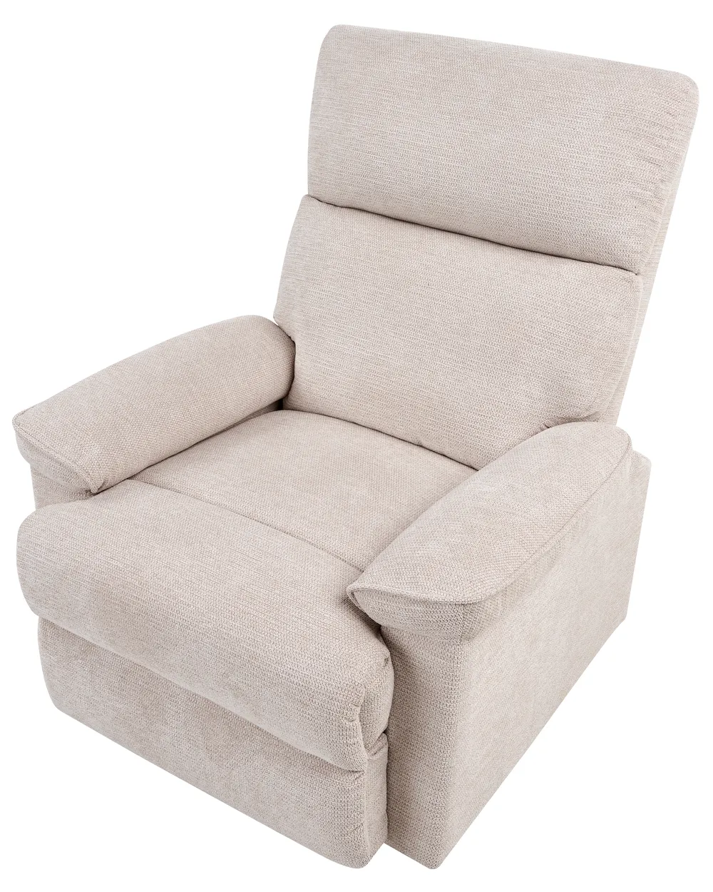 Sedia reclinabile EVERTON Poggiapiedi a scomparsa Tessuto Beige_963723