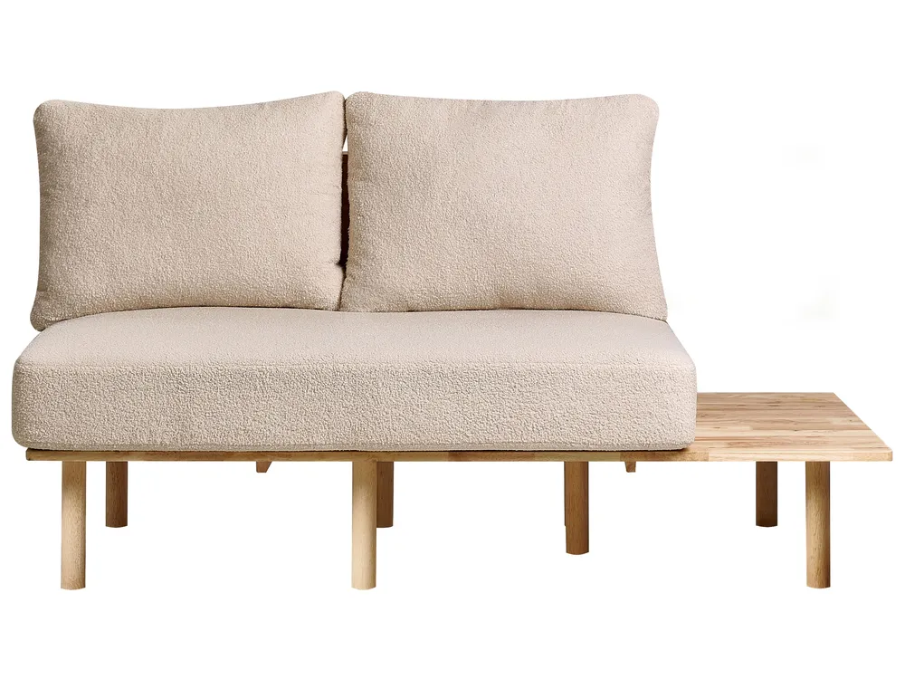 Sofa 2 Seater SALO with Tables Boucle Beige_932583