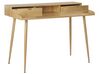 2 Drawer Home Office Desk with Shelf 120 x 60 cm Light Wood LENORA_760606