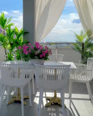 Set di 4 sedie da giardino PESARO Bianco_933412