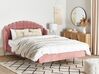 Sametová postel 180 x 200 cm růžová AMBILLOU_857085